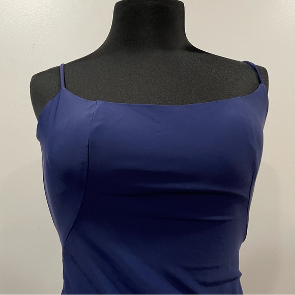 La Femme 30458 Navy Trumpet Gown Jersey 6 - Picture 6 of 7